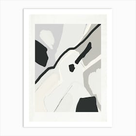 Abstract Black And White Painting Art Print