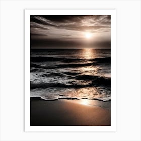 Sunset At The Beach 523 Art Print