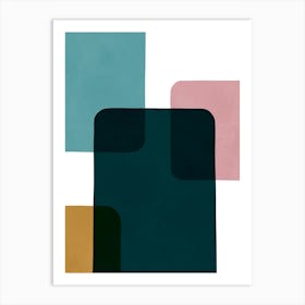 Boho geometric rectangles 1 Art Print