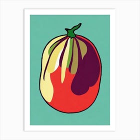 Tomatillo Bold Graphic vegetable Art Print