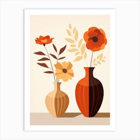 Two Vases With Flowers 4 Art Print