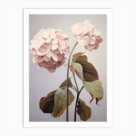 Floral Illustration Hydrangea 1 Art Print