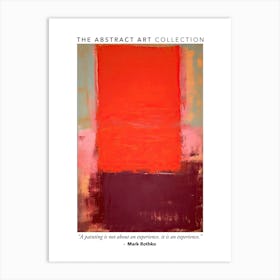 Red Tones Abstract Rothko Quote 1 Exhibition Poster Art Print