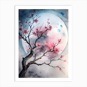 Cherry Blossom Painting 2 Art Print