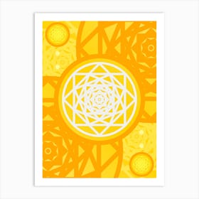 Geometric Glyph in Happy Yellow and Orange n.0007 Art Print