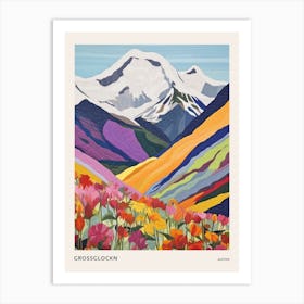 Grossglockn Austria 3 Colourful Mountain Illustration Poster Art Print