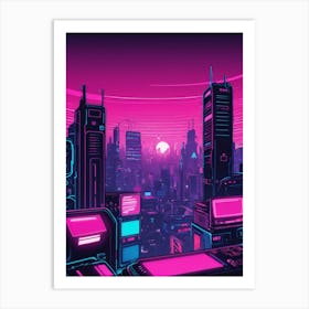 Neon City 2 Art Print