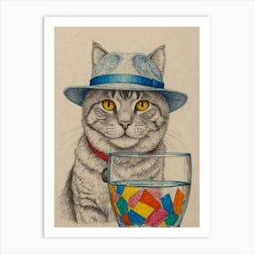 Cat In Hat 8 Art Print