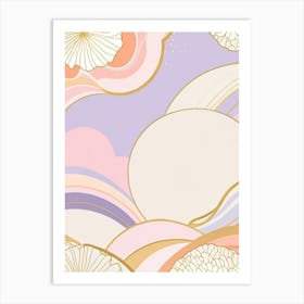 Abstract Floral Wallpaper Art Print