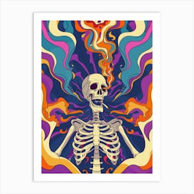 Psychedelic Skeleton 5 Art Print