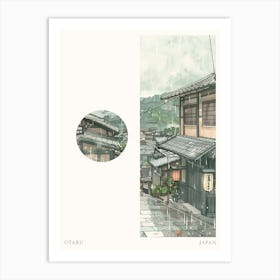 Otaru Japan 3 Cut Out Travel Poster Art Print