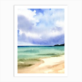 Anse Chastanet Beach 2, St Lucia Watercolour Art Print
