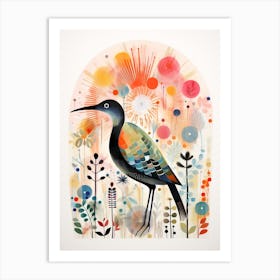 Bird Painting Collage Kiwi 3 Art Print