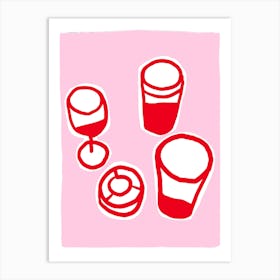 Drinks at the bar Art Print