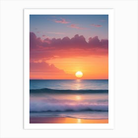 Sunset Over The Ocean 1 Art Print