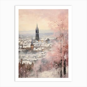 Dreamy Winter Painting Edinburgh Scotland 6 Art Print