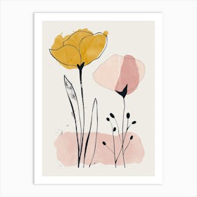 Port Louis Flower Market Boho Minimalist Style Art Print