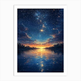 Night Sky With Stars 2 Art Print