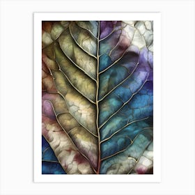 Abstract Leaf Painting 1 Art Print