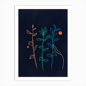 Night Plants Art Print