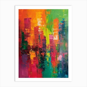 Bright City Canvas Print Art Print