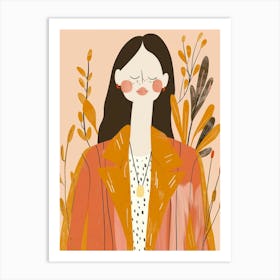 Autumn Woman Illustration Art Print