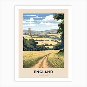 Cotswold Way England 3 Vintage Hiking Travel Poster Art Print