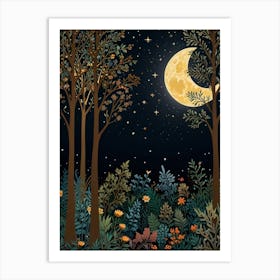 Night In The Forest 3 Art Print