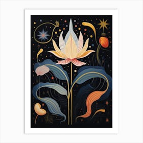 Lily 3 Hilma Af Klint Inspired Flower Illustration Art Print