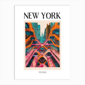 The Vessel New York Colourful Silkscreen Illustration 1 Poster Art Print