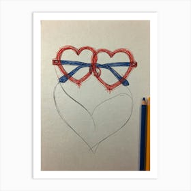 Heart Shaped Glasses 1 Art Print