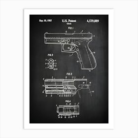 Glock Patent Print Glock Gun Art Gun Decor Gun Patent Gun Patent Glock Blueprint Patent Art Historical Print Patent Print G8891 Art Print