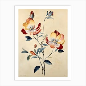 Flowers On A Branch 1 Art Print