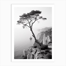 Capri, Italy, Black And White Photography 2 Art Print