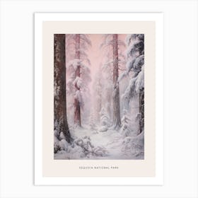 Dreamy Winter National Park Poster  Sequoia National Park United States 2 Art Print