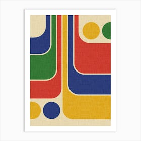 Throwback Mid Century Modern Geometric Abstract Poster