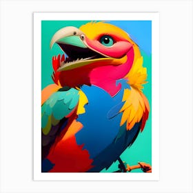 Colorful Parrot-Reimagined 1 Art Print