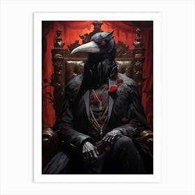 Crow King 3 Art Print