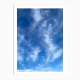 Blue Sky With Clouds 1 Art Print