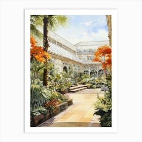 Royal Botanical Garden Edinburgh Uk Watercolour 2 Art Print