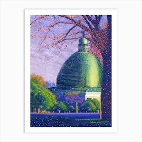 Arlington, City Us  Pointillism Art Print