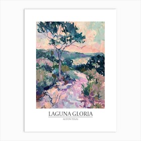 Laguna Gloria Austin Texas Oil Painting 1 Poster Art Print