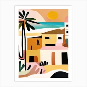 Jericoacoara Brazil Muted Pastel Tropical Destination Art Print