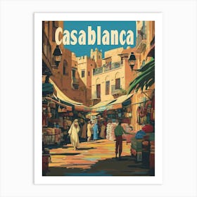 Aihrgdesign A Classic 1960s Travel Poster For Casablanca 1 Art Print