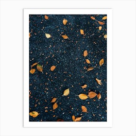 Autumn Leaves On The Road Art Print