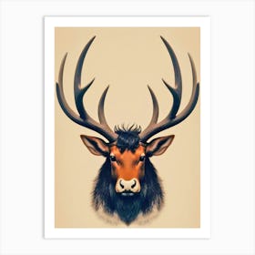 Deer Head 24 Art Print