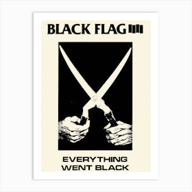 Black Flag band music 3 Art Print