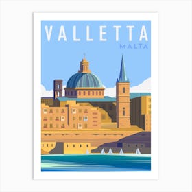 Valletta Travel Poster Art Print