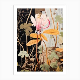 Flower Illustration Honeysuckle 2 Art Print