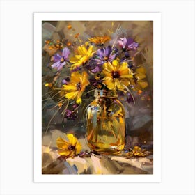 Flowers In A Jar Art Print